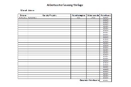 Excel Vorlage Arbeitszeiterfassung